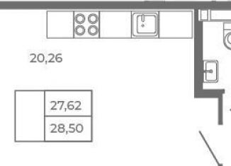 Продаю квартиру студию, 27.6 м2, Сертолово, Златоглавая улица, 2к1