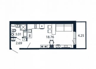 Квартира на продажу студия, 23.4 м2, Мурино, Ручьёвский проспект, 20