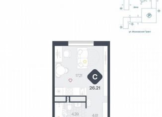Продаю квартиру студию, 26.2 м2, Тюмень