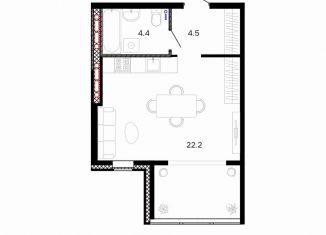 Продажа 1-ком. квартиры, 36.2 м2, Иваново
