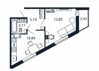 Продажа однокомнатной квартиры, 31.2 м2, Мурино, Ручьёвский проспект, 20