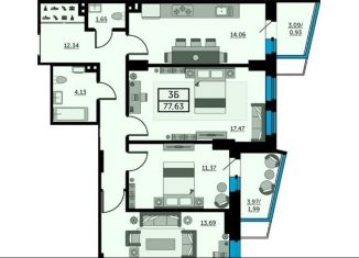 Продаю 3-ком. квартиру, 78 м2, Ростов-на-Дону, Пролетарский район, улица 23-я Линия, 54лит1