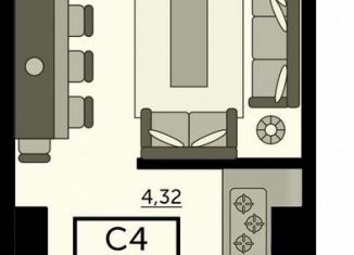 Продается квартира студия, 29.2 м2, Ростов-на-Дону, улица Ларина, 45с11