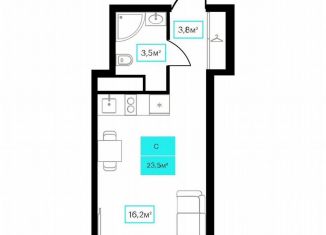 Продам квартиру студию, 23.5 м2, Тюмень, улица Червишевский Тракт, 25