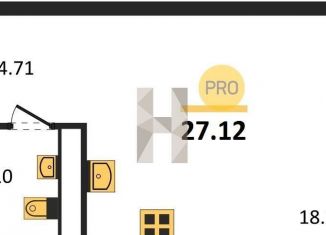 Продается квартира студия, 27.1 м2, Воронеж, набережная Чуева, 7