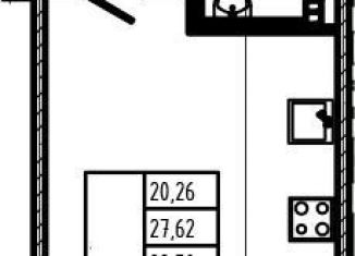 Продам квартиру студию, 27.6 м2, Сертолово, Златоглавая улица, 2к2