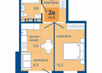 Продажа двухкомнатной квартиры, 41.6 м2, Пермь