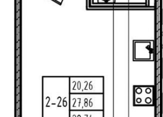 Квартира на продажу студия, 27.9 м2, Сертолово