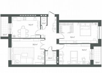 Продам 3-комнатную квартиру, 90.6 м2, посёлок городского типа Петра Дубрава, улица Строителей, 7