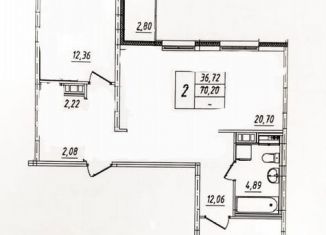 Продажа двухкомнатной квартиры, 724 м2, Санкт-Петербург, Среднерогатская улица, 11, ЖК Триумф Парк