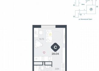 Продажа квартиры студии, 28 м2, Тюмень