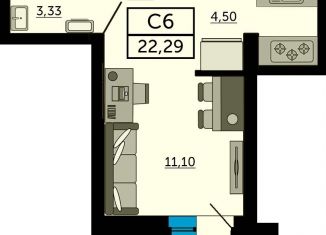 Продам квартиру студию, 22.3 м2, Ростов-на-Дону
