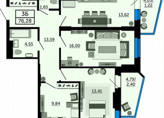 Продается 3-ком. квартира, 76.3 м2, Ростов-на-Дону, улица 23-я Линия, 54с4