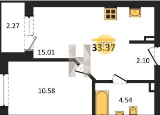 Однокомнатная квартира на продажу, 33.4 м2, Екатеринбург, Ленинский район