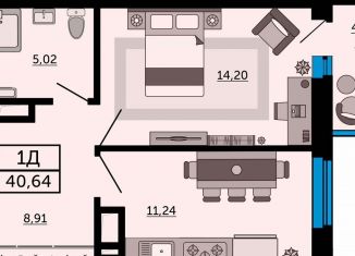 Продается 1-ком. квартира, 40.9 м2, Ростов-на-Дону, Кировский район