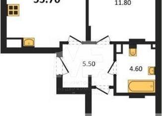 Продается 2-ком. квартира, 55.7 м2, Республика Башкортостан, Лесная улица