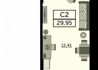 Продажа квартиры студии, 30.3 м2, Ростов-на-Дону, улица Ларина, 45к9