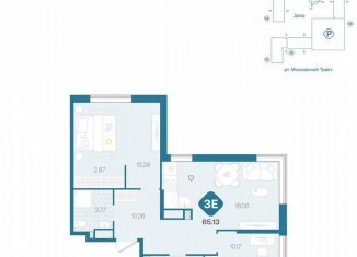 Продажа трехкомнатной квартиры, 65.1 м2, Тюмень