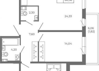 Продам трехкомнатную квартиру, 66.7 м2, Сертолово