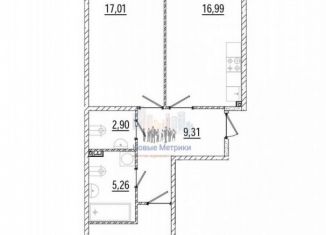 Двухкомнатная квартира на продажу, 68.9 м2, Санкт-Петербург, улица Чапаева, 17к2