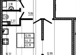 Продам 2-комнатную квартиру, 44.3 м2, Сертолово, Златоглавая улица, 2к4