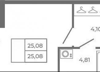 Продам квартиру студию, 25.1 м2, Сертолово