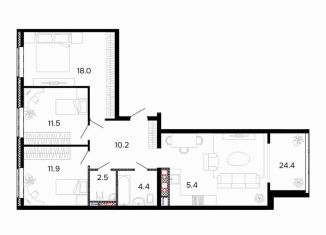 Продам 4-комнатную квартиру, 88.3 м2, Иваново
