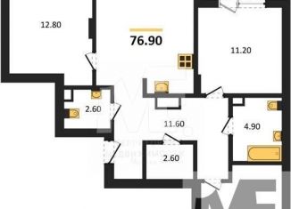 Продается 3-ком. квартира, 76.9 м2, Республика Башкортостан, Лесная улица