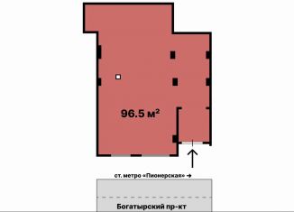Сдаю помещение свободного назначения, 96.5 м2, Санкт-Петербург, Богатырский проспект, 2А