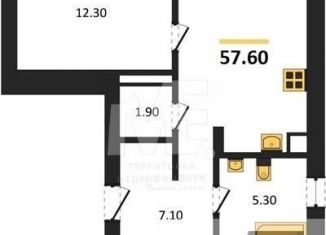 Продажа 2-ком. квартиры, 57.6 м2, Республика Башкортостан, Лесная улица