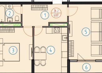 Продажа 2-комнатной квартиры, 63.9 м2, Грозный, улица Лечи Магомадова, 38