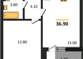 1-ком. квартира на продажу, 36.9 м2, Воронеж