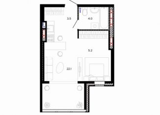 Продажа 1-ком. квартиры, 34.8 м2, Иваново