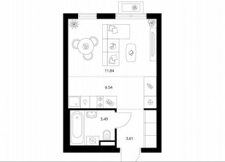 Продается квартира студия, 25.5 м2, деревня Новое Девяткино, ЖК Заречный Парк, жилой комплекс Заречный Парк, 5