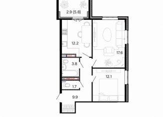 Продам 2-ком. квартиру, 63.1 м2, Иваново