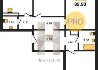 Продам 3-ком. квартиру, 89.9 м2, Воронеж, улица Загоровского, 5/2