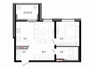 Двухкомнатная квартира на продажу, 43.5 м2, Иваново