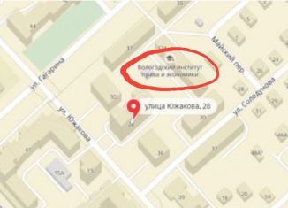 Продается 1-комнатная квартира, 42 м2, Вологда, улица Южакова, 28