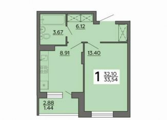 Продаю 1-ком. квартиру, 33.5 м2, Воронеж, Острогожская улица, 156/2