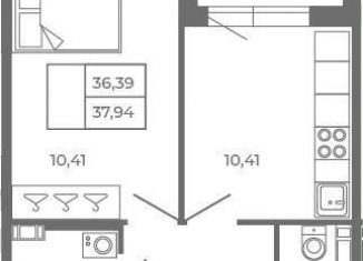 Продаю 1-ком. квартиру, 36.4 м2, Сертолово
