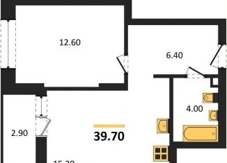 Продаю 1-комнатную квартиру, 39.7 м2, Екатеринбург, Ленинский район, улица Шаумяна, 77