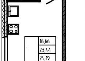 Продажа квартиры студии, 23.4 м2, Сертолово, Златоглавая улица, 2к2