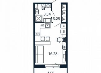 Продам квартиру студию, 22.3 м2, Мурино, Ручьёвский проспект, 20