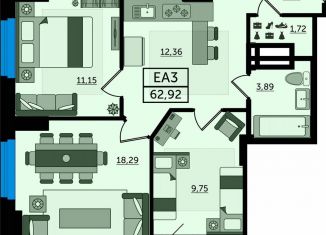 Продаю 3-комнатную квартиру, 62.9 м2, Ростов-на-Дону