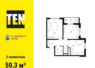 Продаю 2-ком. квартиру, 50.3 м2, Ростов-на-Дону, Советский район