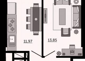 1-комнатная квартира на продажу, 39 м2, Ростов-на-Дону, Кировский район