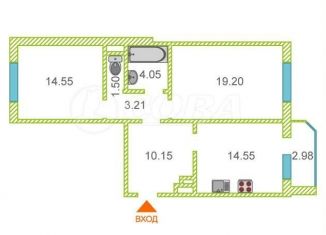 Продается 2-комнатная квартира, 67 м2, Тюмень, улица Константина Посьета, 3