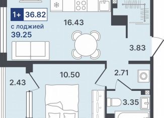 Продается однокомнатная квартира, 36.8 м2, Тюмень, улица Алексея Сергиенко, 1