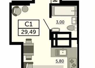 Квартира на продажу студия, 29.7 м2, Ростов-на-Дону
