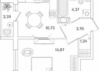 Продаю 1-комнатную квартиру, 35.2 м2, Санкт-Петербург, метро Проспект Ветеранов
